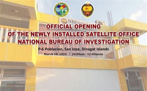 NBI sets up satellite office in Dinagat Islands .